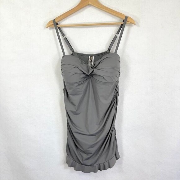 Tommy Bahama Twist Front Swimsuit Dress Modest Vacation Beach Summer Size 12 - Picture 2 of 8